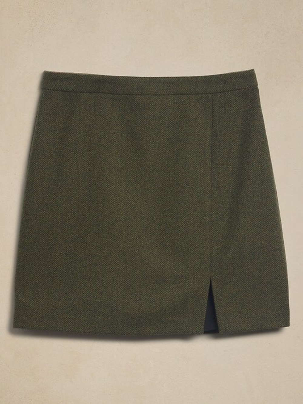 Banana Republic WOOL-BLEND HERRINGBONE MINI SKIRT